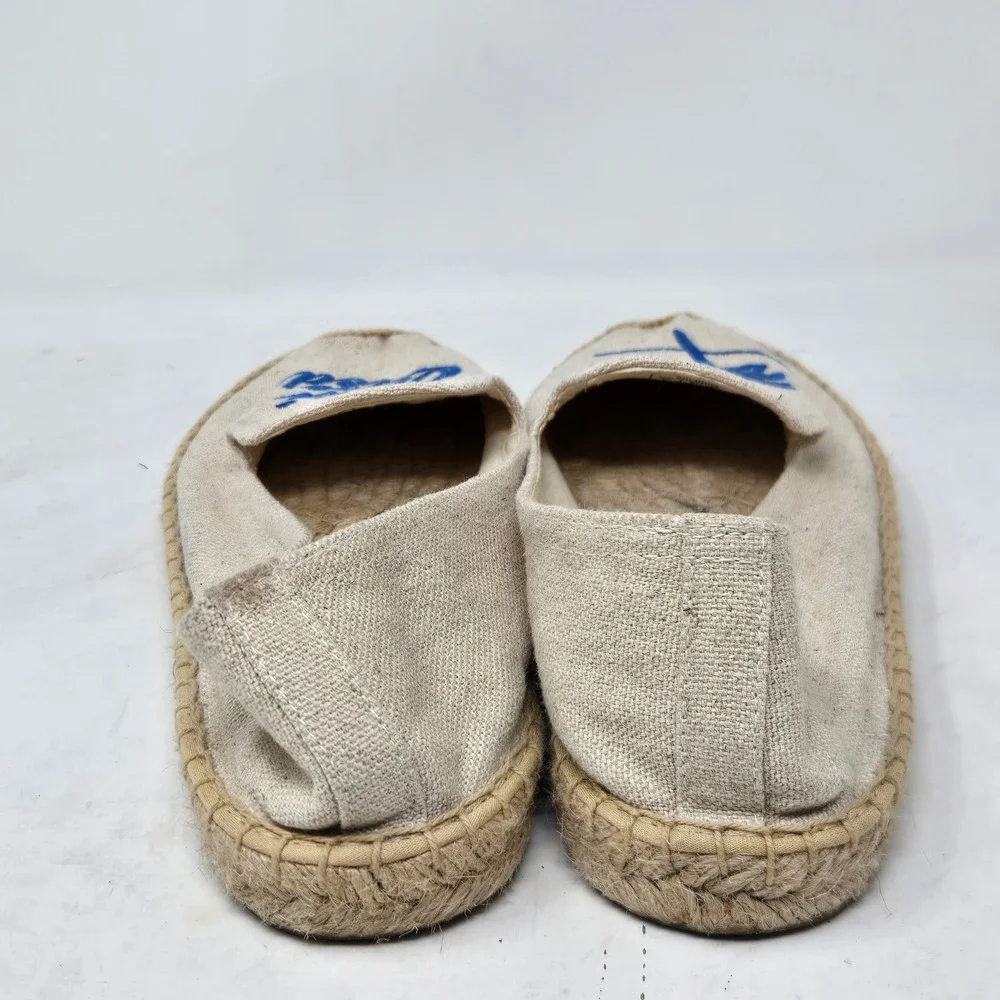 Soludos x Rosewood Mayakoba Espadrilles Womens 9 Aqui Me Quedo Palm Tree Linen